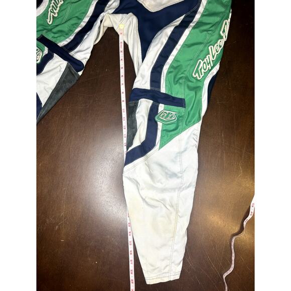 VTG 90s/Y2K Troy Lee Designs Green Motocross ATV Pants Racing Performance Gear - Picture 10 of 16